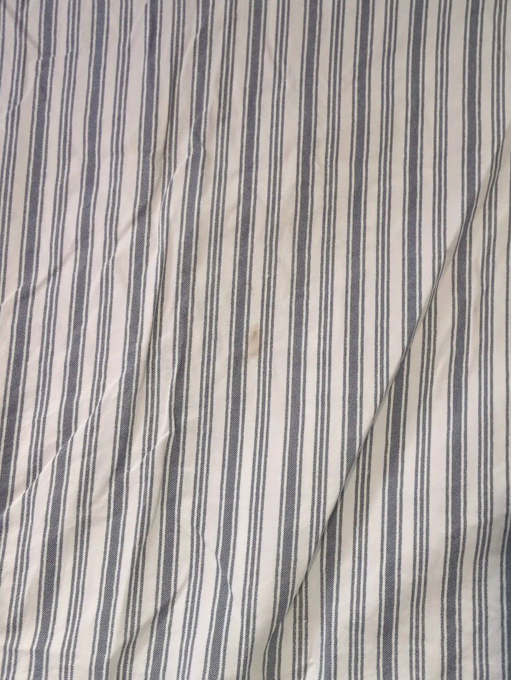Nautica 100% Cotton Striped Duvet Cover Full Queen Blue White Coastal